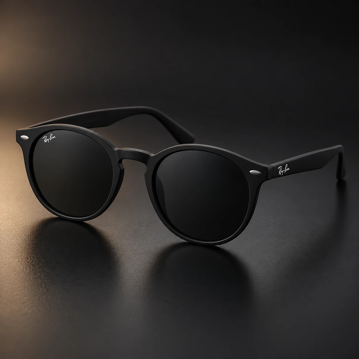 Lunettes de Soleil Black Round – Style Vintage & Élégant